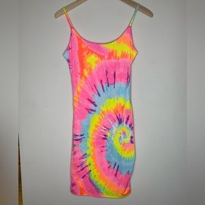 ONE BY ONE Tie Dye Mini Dress
